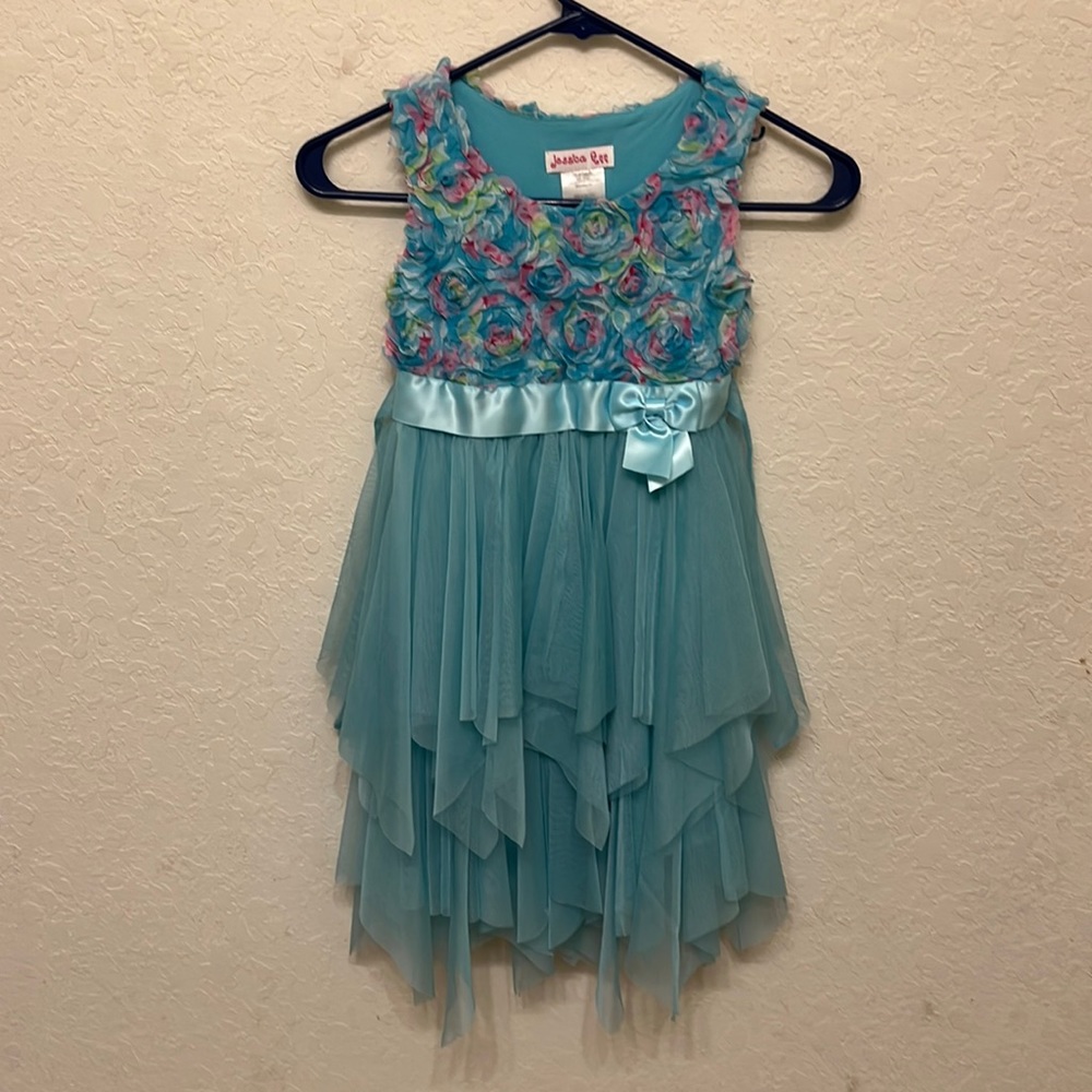 Blue floral Jessica ann formal dress